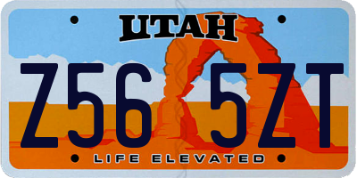 UT license plate Z565ZT