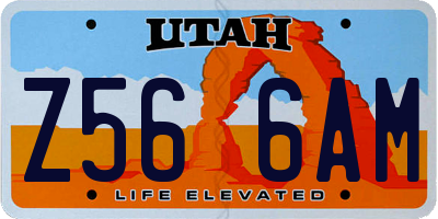 UT license plate Z566AM