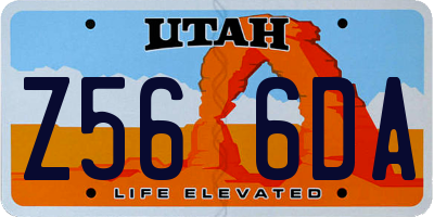 UT license plate Z566DA