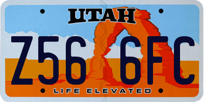 UT license plate Z566FC