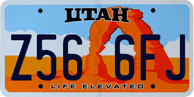 UT license plate Z566FJ