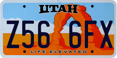 UT license plate Z566FX