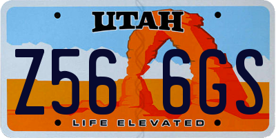 UT license plate Z566GS
