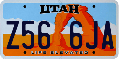 UT license plate Z566JA