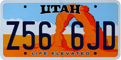 UT license plate Z566JD