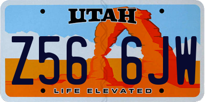 UT license plate Z566JW