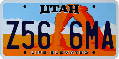 UT license plate Z566MA