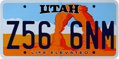 UT license plate Z566NM