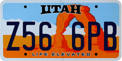 UT license plate Z566PB