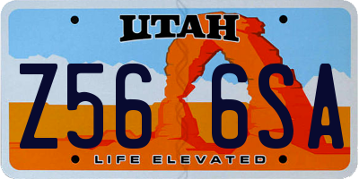 UT license plate Z566SA