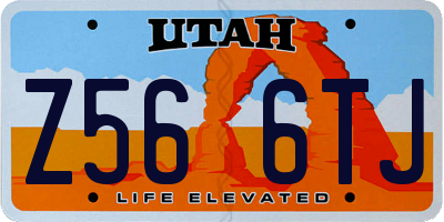 UT license plate Z566TJ