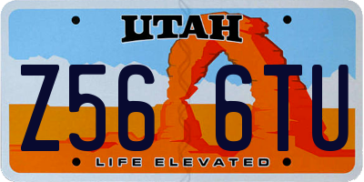 UT license plate Z566TU