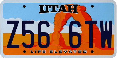 UT license plate Z566TW