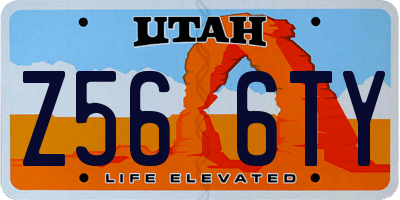 UT license plate Z566TY