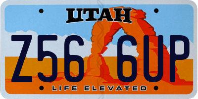 UT license plate Z566UP