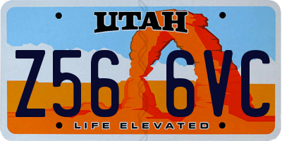 UT license plate Z566VC