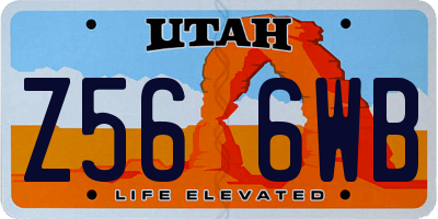 UT license plate Z566WB