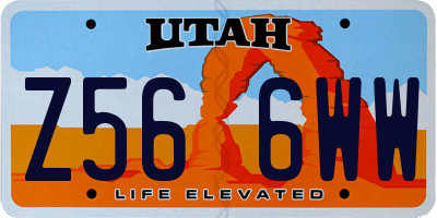 UT license plate Z566WW