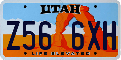 UT license plate Z566XH