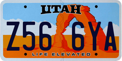 UT license plate Z566YA