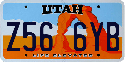 UT license plate Z566YB