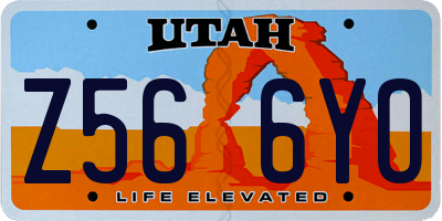UT license plate Z566YO