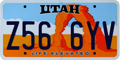 UT license plate Z566YV