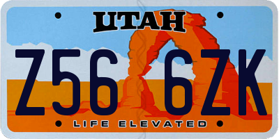 UT license plate Z566ZK