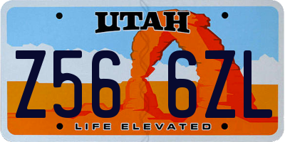 UT license plate Z566ZL
