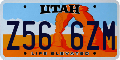 UT license plate Z566ZM