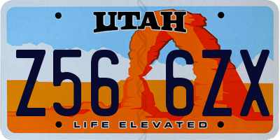 UT license plate Z566ZX