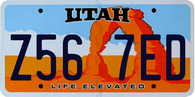 UT license plate Z567ED