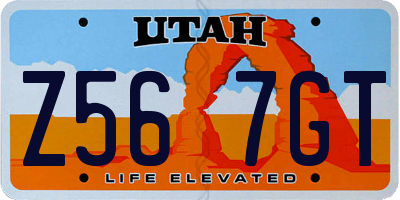UT license plate Z567GT