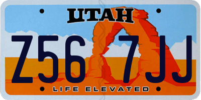 UT license plate Z567JJ