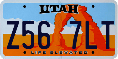 UT license plate Z567LT
