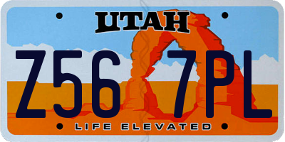 UT license plate Z567PL