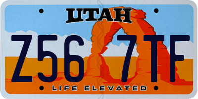 UT license plate Z567TF