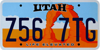 UT license plate Z567TG