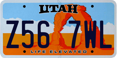 UT license plate Z567WL