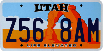UT license plate Z568AM