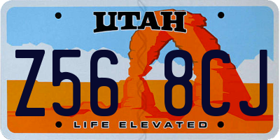 UT license plate Z568CJ