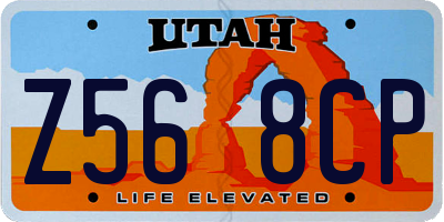 UT license plate Z568CP