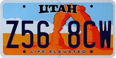 UT license plate Z568CW