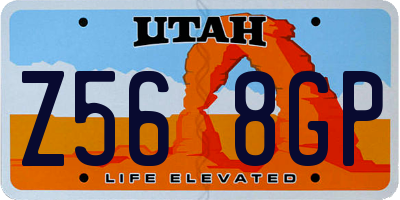 UT license plate Z568GP