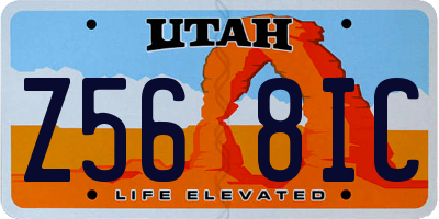 UT license plate Z568IC
