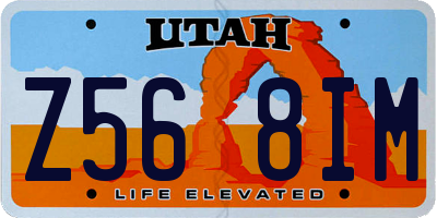 UT license plate Z568IM