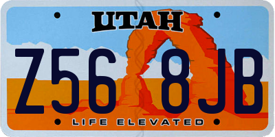 UT license plate Z568JB