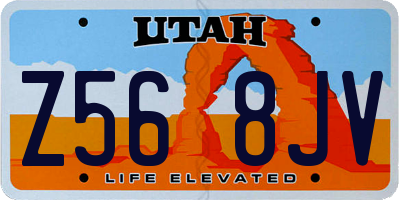 UT license plate Z568JV