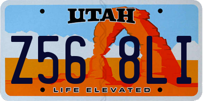 UT license plate Z568LI