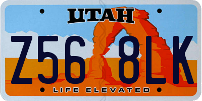 UT license plate Z568LK